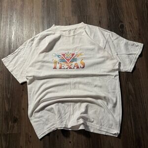 Vintage Texas Souvenir‎ T Shirt Graphic Tee White Travel Vacation Tourist